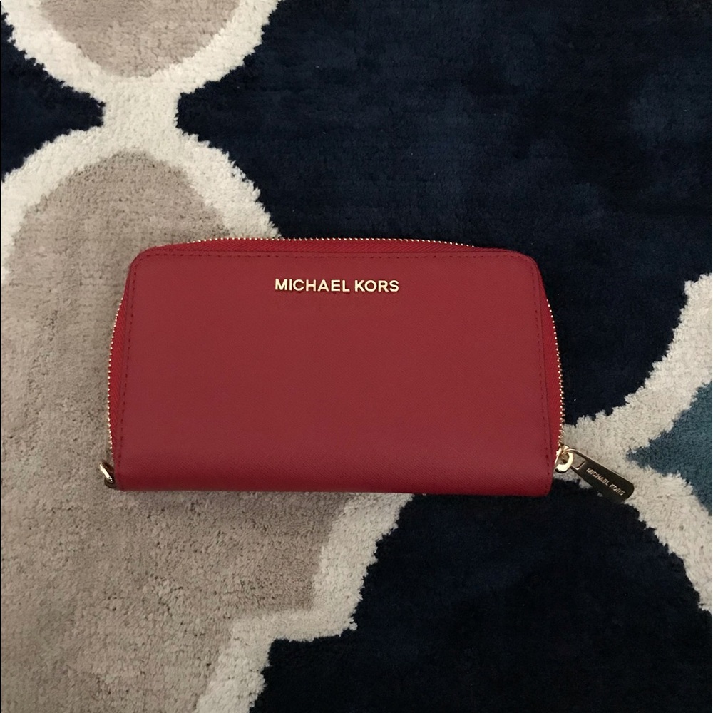 Michael Khors Red Wristlet